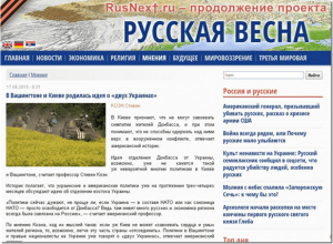 Screenshot de pe site-ul Russkaia vesna