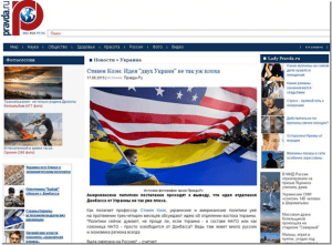 Screenshot de pe site-ul Pravda.ru