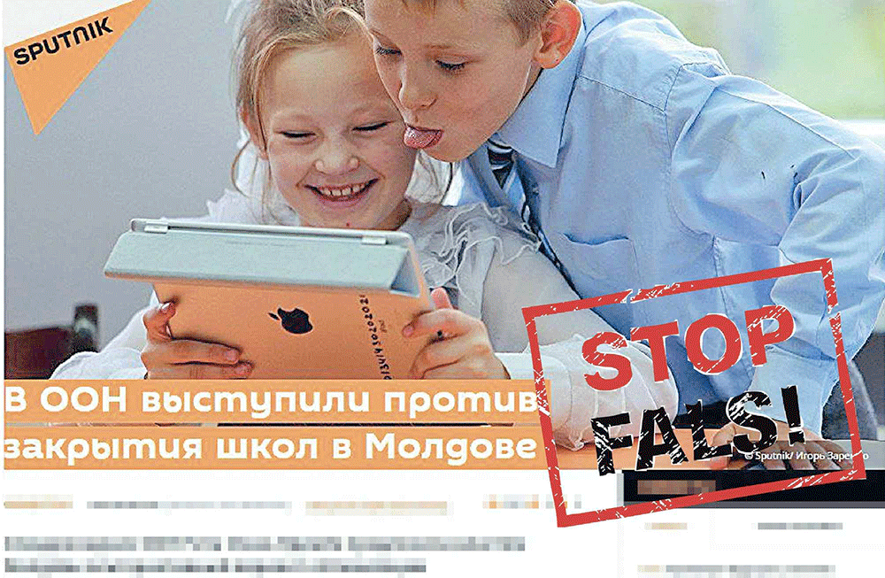 Print screen-ul site-ului sputnik.md