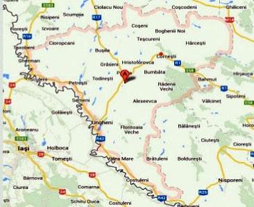 Harta raionului Ungheni