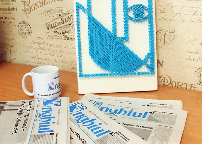 Logo-ul ziarului în String-Art