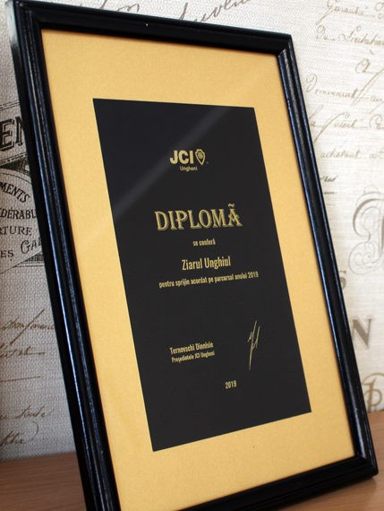 O nouă diplomă pentru „Unghiul”