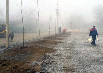 FOTO. Parc în Frăsinești pe o fostă uscătorie de tutun