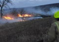Incendiu de vegetație uscată la Alexeevca