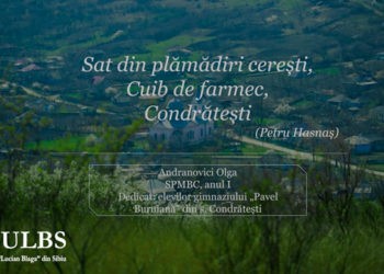 Sat din plămădiri cerești – cuib de farmec Condrătești