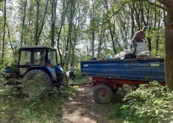 FOTO. Au curățit gunoiul după petrecăreți și turiști