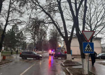 Accident matinal în centrul municipiului
