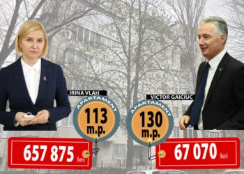 Vecini cu apartamente donate de părinți, Victor Gaiciuc și Irina Vlah. Locuința ministrului este, oficial, de zece ori mai ieftină decât a bașcanei
