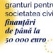 Concurs de finanțare a OSC-urilor cu până la 50 000 de euro