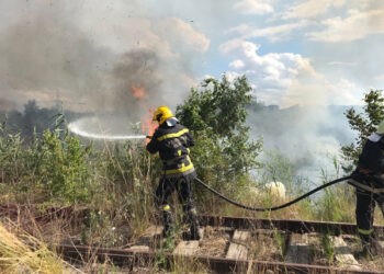FOTO. Consecințele incendiului din apropierea lacului Delia: 10 pomi afectați, vegetația de pe 25 ha distrusă și 20 traverse de la calea ferată deteriorate