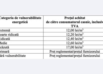 Două categorii de vulnerabilitate vor plăti pentru gaz prețul reglementat
