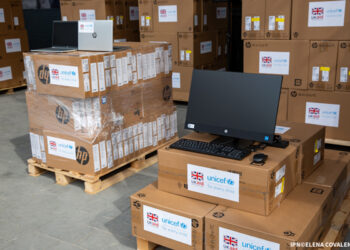 Echipamente IT donate de UNICEF Ministerului Muncii și Protecției Sociale cu suportul Guvernului Marii Britanii