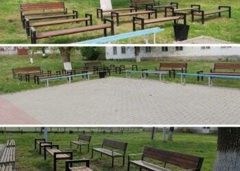 Parc „expres” amenajat în locul fostei școli