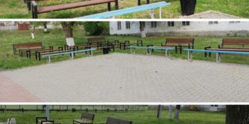 Parc „expres” amenajat în locul fostei școli