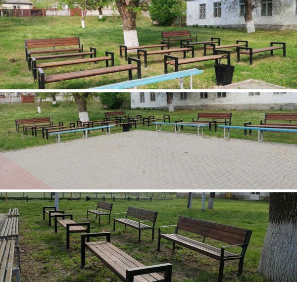 Parc „expres” amenajat în locul fostei școli