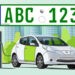 Mașinile electrice vor avea plăcuțe cu numere de înmatriculare verzi