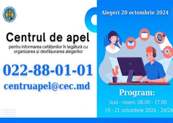 Votanții se pot informa despre alegerile din 20 octombrie la un Centru de apel al CEC