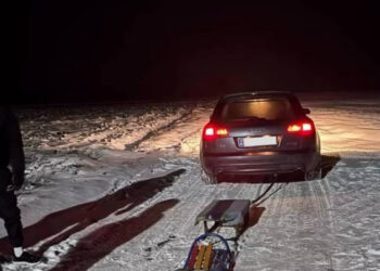 De la joacă la contravenție: sania trasă de mașină, interzisă